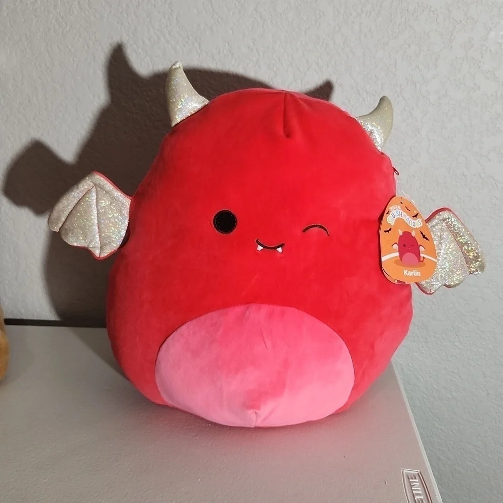 Karlie Squishmallows red devil bat new NWT 12 INCH